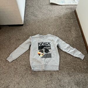 NASA Graphic Grey Kids Sweatshirt - Space Patch Crewneck